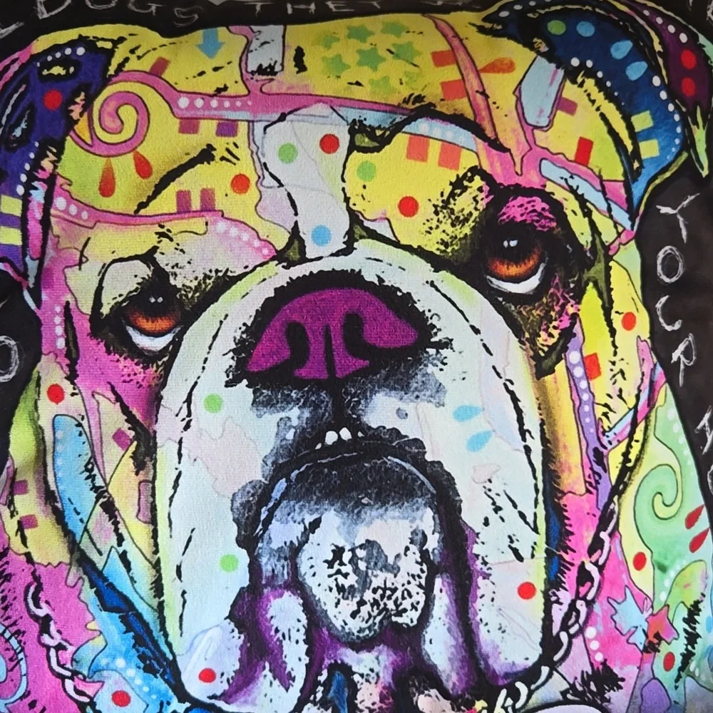 LiLiPi Multicolor Neon Bulldog Soft Pillow